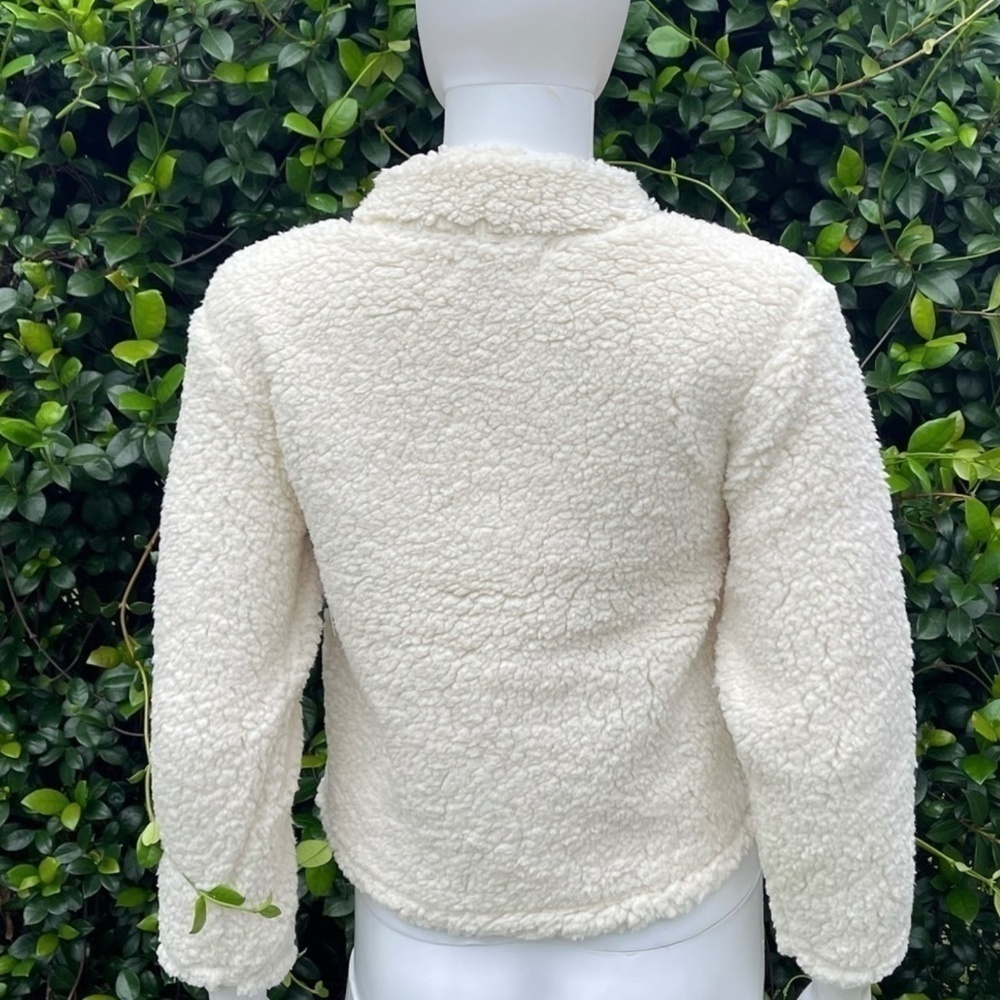 NWT Melrose & Market Nordstrom Vegan Shearling 1/4 Zip Sweater - Picture 6 of 9